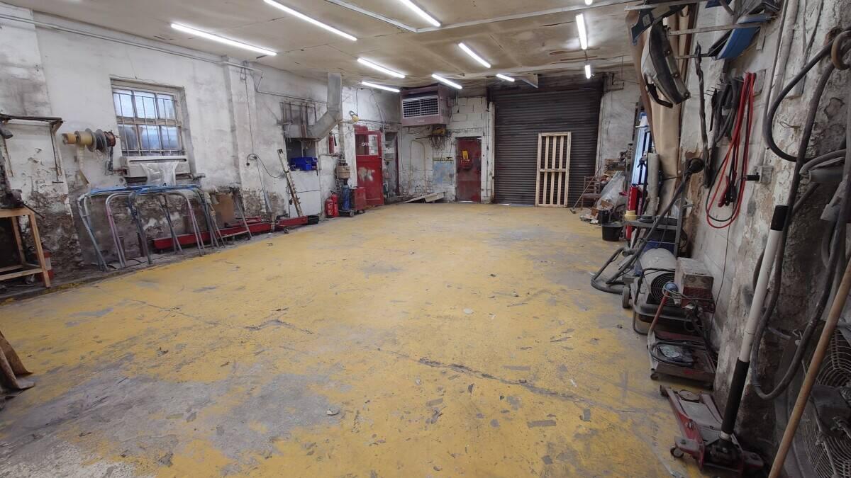 Large workshop floor and equipment